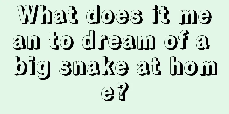 What does it mean to dream of a big snake at home?