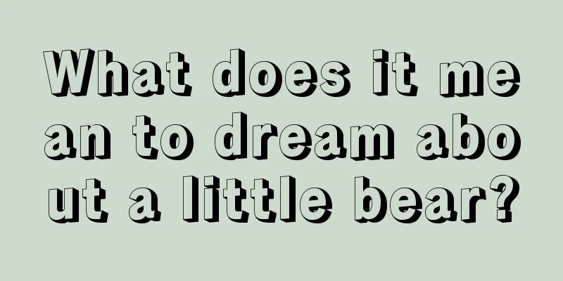 What does it mean to dream about a little bear?