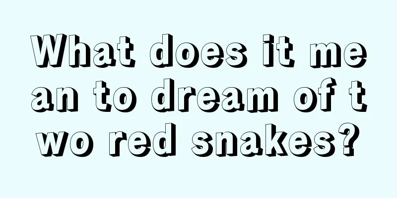 What does it mean to dream of two red snakes?