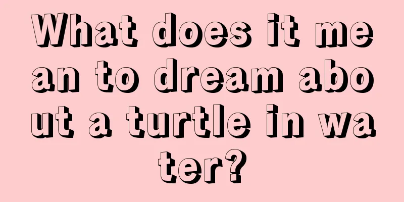 What does it mean to dream about a turtle in water?