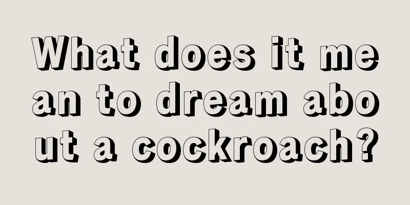 What does it mean to dream about a cockroach?