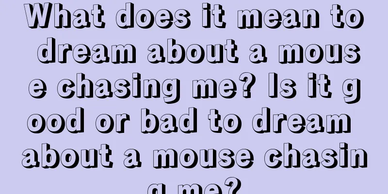 What does it mean to dream about a mouse chasing me? Is it good or bad to dream about a mouse chasing me?