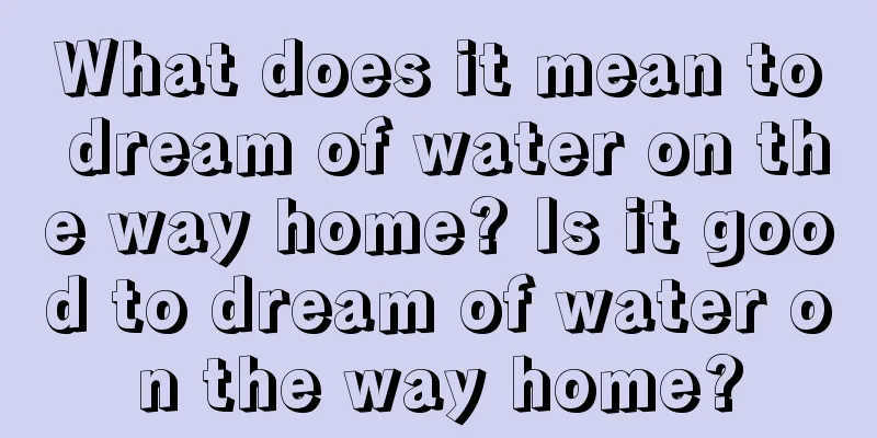 What does it mean to dream of water on the way home? Is it good to dream of water on the way home?