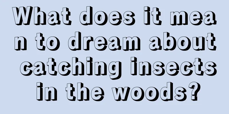 What does it mean to dream about catching insects in the woods?