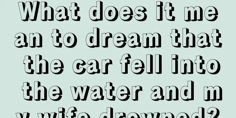 What does it mean to dream that the car fell into the water and my wife drowned?