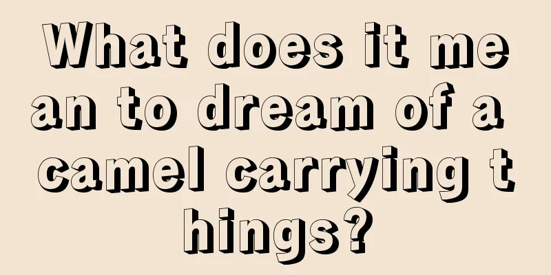 What does it mean to dream of a camel carrying things?