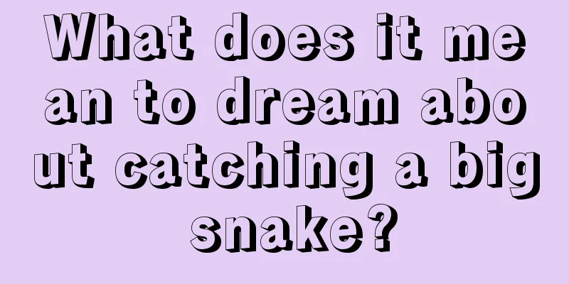 What does it mean to dream about catching a big snake?