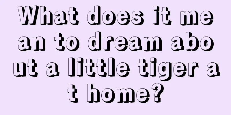 What does it mean to dream about a little tiger at home?