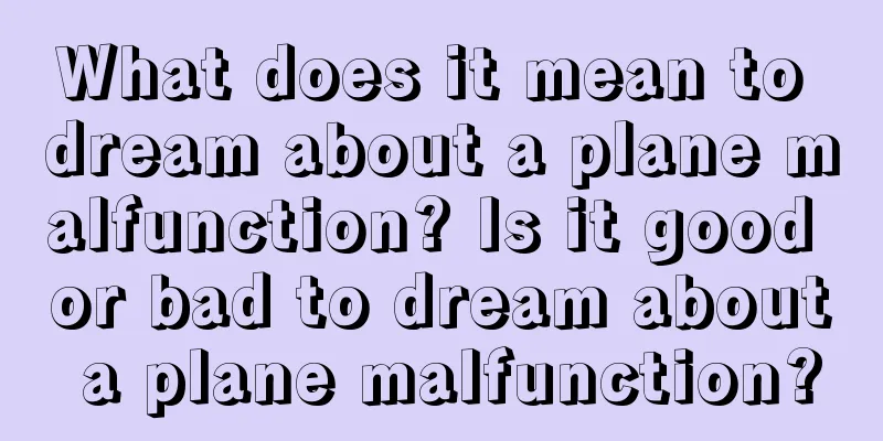 What does it mean to dream about a plane malfunction? Is it good or bad to dream about a plane malfunction?