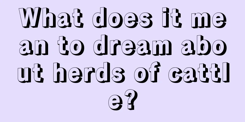 What does it mean to dream about herds of cattle?