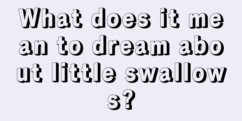 What does it mean to dream about little swallows?