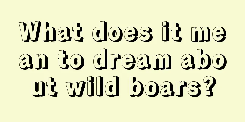 What does it mean to dream about wild boars?