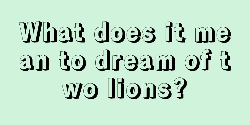 What does it mean to dream of two lions?