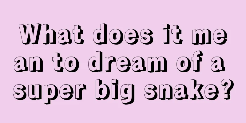 What does it mean to dream of a super big snake?