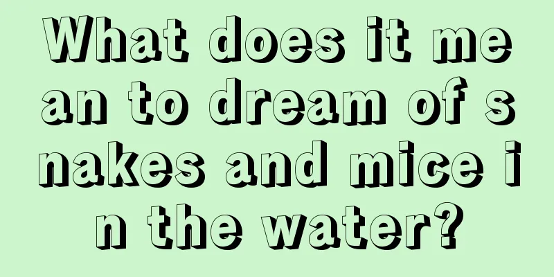 What does it mean to dream of snakes and mice in the water?