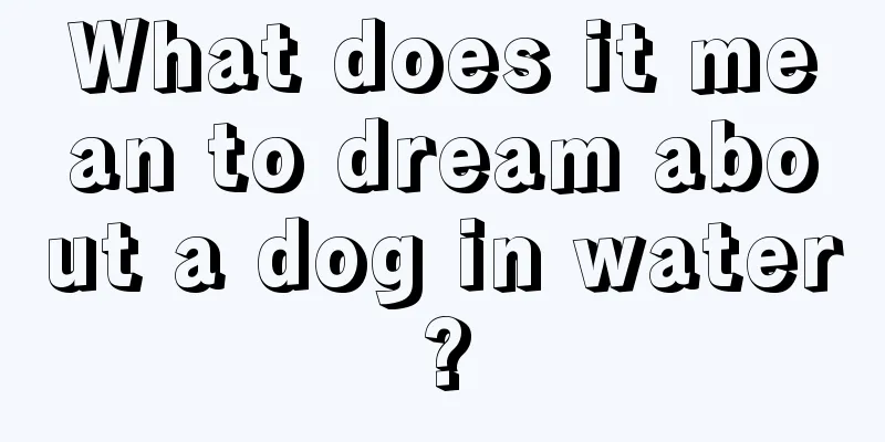 What does it mean to dream about a dog in water?