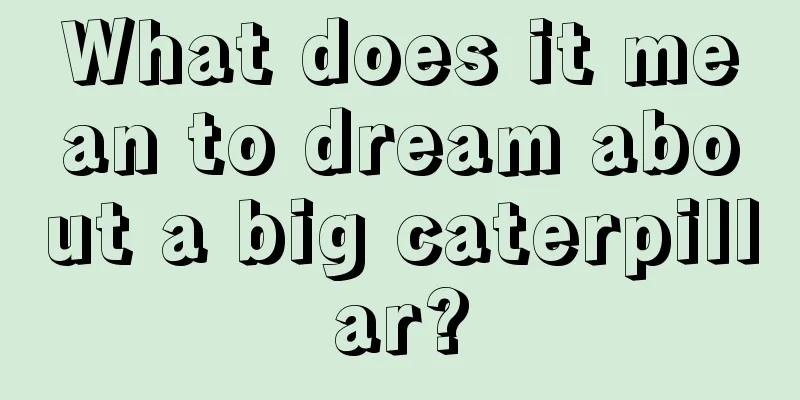 What does it mean to dream about a big caterpillar?