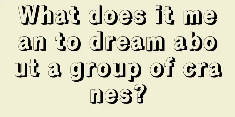 What does it mean to dream about a group of cranes?