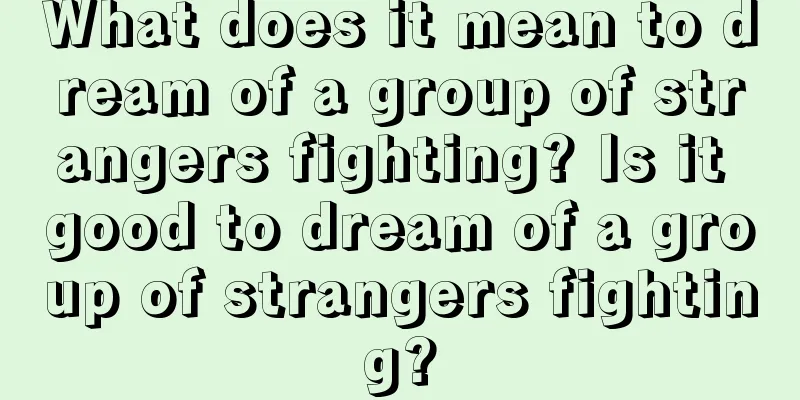 What does it mean to dream of a group of strangers fighting? Is it good to dream of a group of strangers fighting?