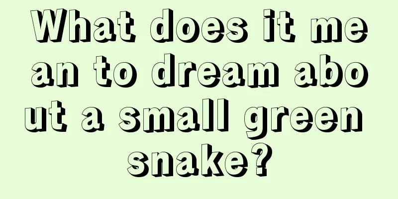 What does it mean to dream about a small green snake?