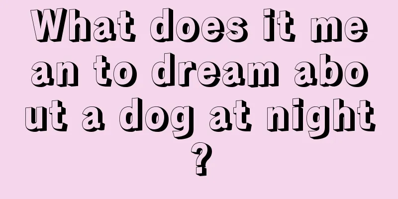 What does it mean to dream about a dog at night?