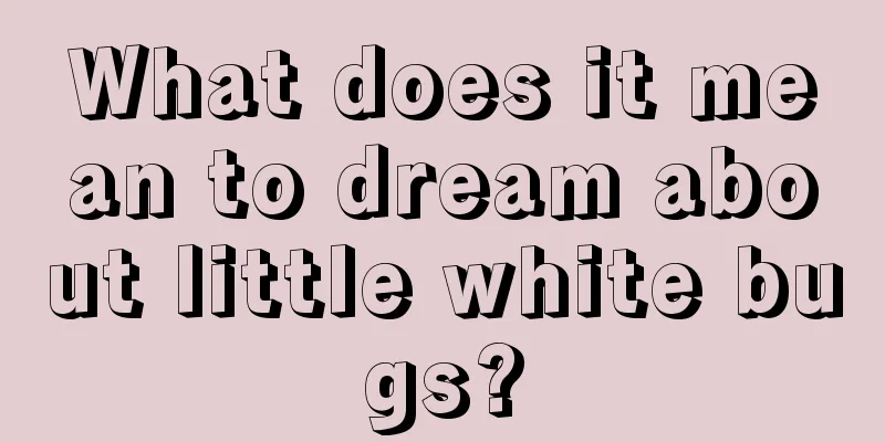 What does it mean to dream about little white bugs?