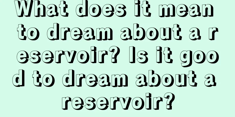 What does it mean to dream about a reservoir? Is it good to dream about a reservoir?