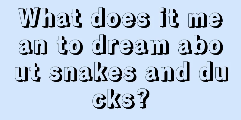 What does it mean to dream about snakes and ducks?