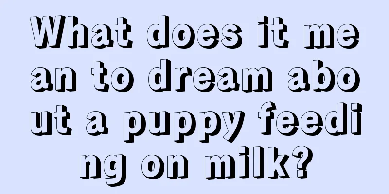 What does it mean to dream about a puppy feeding on milk?