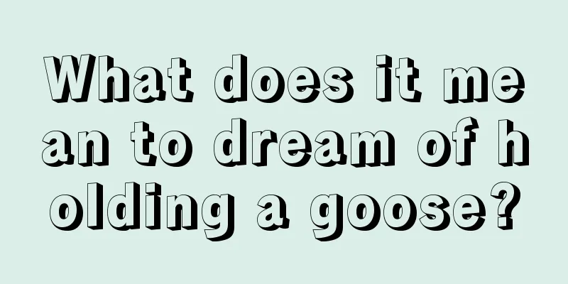 What does it mean to dream of holding a goose?