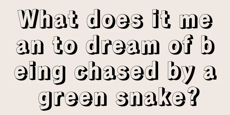 What does it mean to dream of being chased by a green snake?