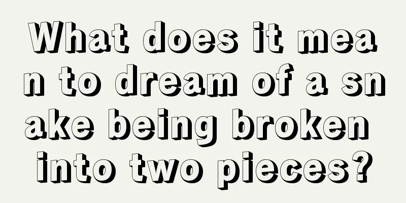 What does it mean to dream of a snake being broken into two pieces?