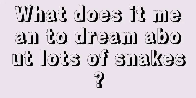 What does it mean to dream about lots of snakes?