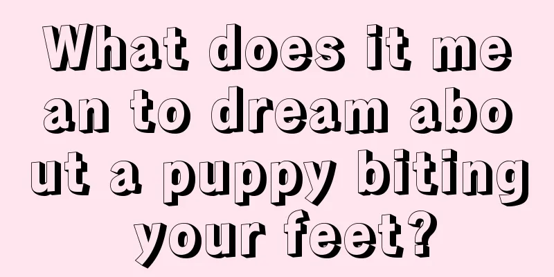 What does it mean to dream about a puppy biting your feet?