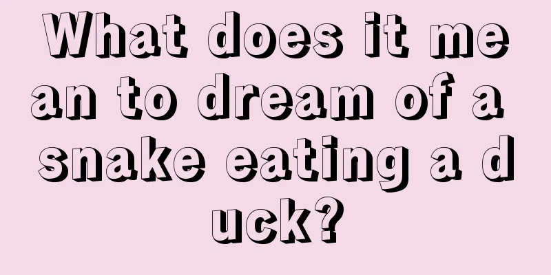 What does it mean to dream of a snake eating a duck?