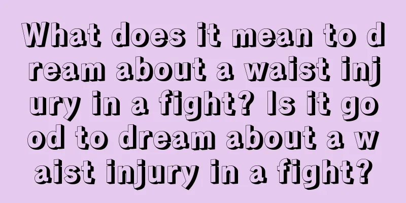 What does it mean to dream about a waist injury in a fight? Is it good to dream about a waist injury in a fight?