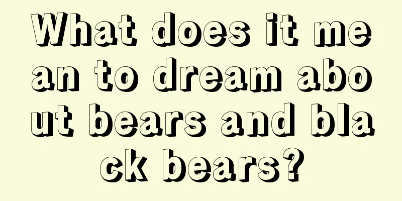 What does it mean to dream about bears and black bears?