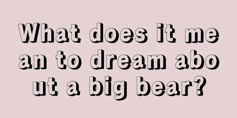 What does it mean to dream about a big bear?