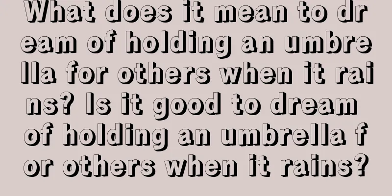 What does it mean to dream of holding an umbrella for others when it rains? Is it good to dream of holding an umbrella for others when it rains?