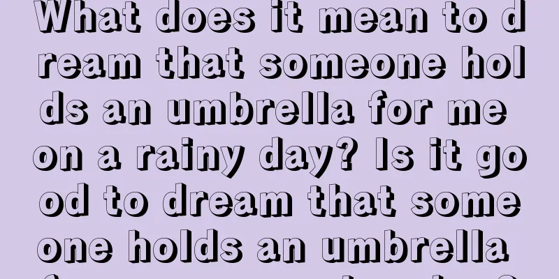 What does it mean to dream that someone holds an umbrella for me on a rainy day? Is it good to dream that someone holds an umbrella for me on a rainy day?