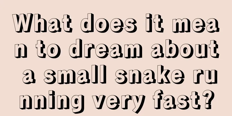 What does it mean to dream about a small snake running very fast?