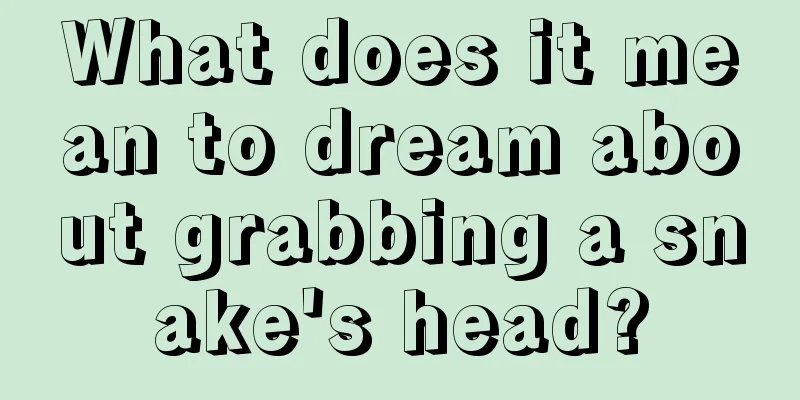 What does it mean to dream about grabbing a snake's head?