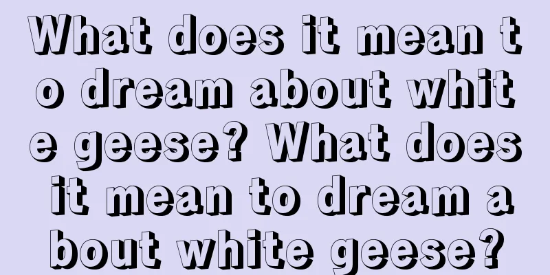 What does it mean to dream about white geese? What does it mean to dream about white geese?