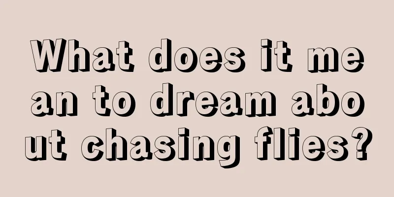 What does it mean to dream about chasing flies?