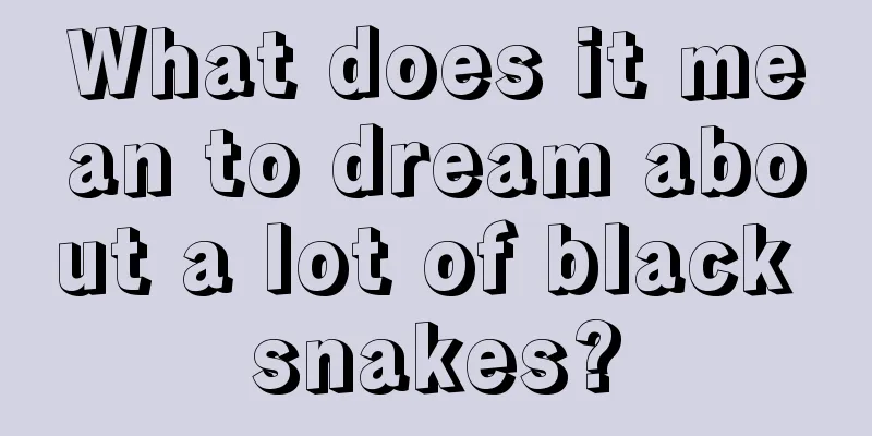 What does it mean to dream about a lot of black snakes?