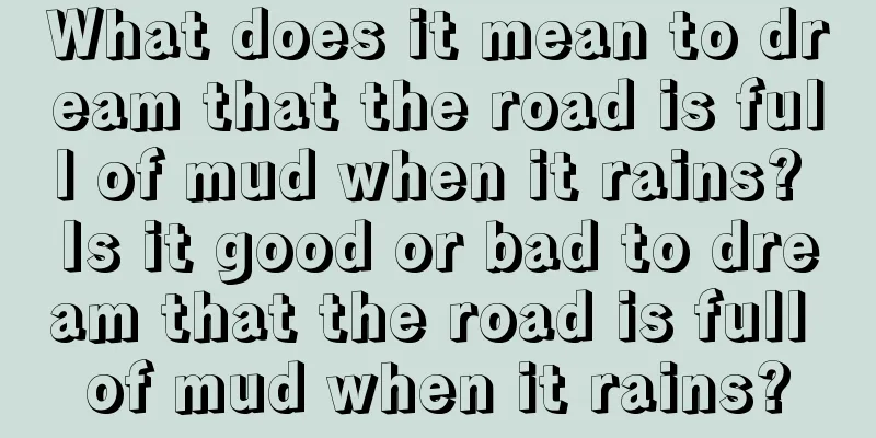 What does it mean to dream that the road is full of mud when it rains? Is it good or bad to dream that the road is full of mud when it rains?