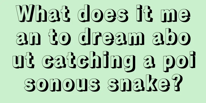 What does it mean to dream about catching a poisonous snake?