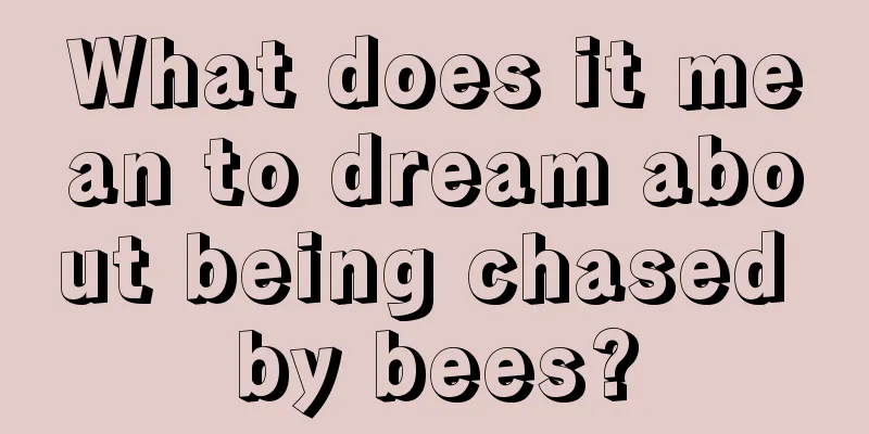 What does it mean to dream about being chased by bees?