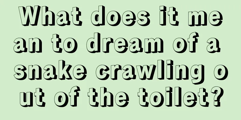 What does it mean to dream of a snake crawling out of the toilet?