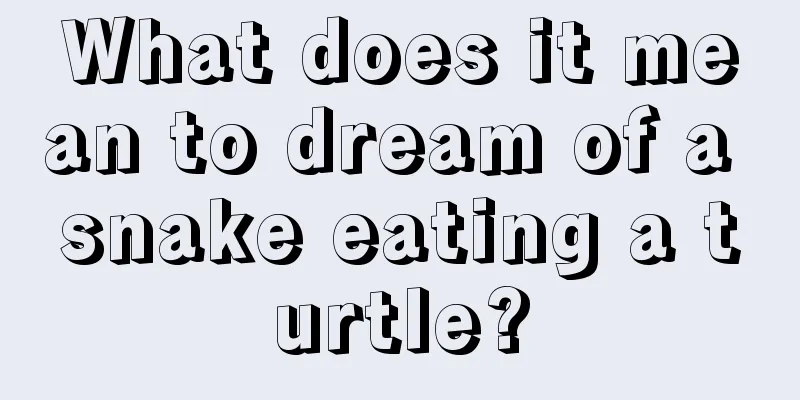 What does it mean to dream of a snake eating a turtle?